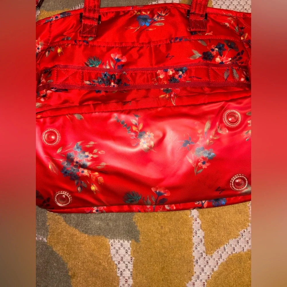 Lug Windjammer Tote Bag Crimson Bloom Floral Red - Picture 9 of 16